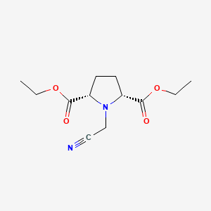 molecular formula C12H18N2O4 B6626683 diethyl (2R,5S)-1-(cyanomethyl)pyrrolidine-2,5-dicarboxylate 