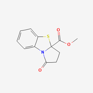 molecular formula C12H11NO3S B6627344 Methyl 1-oxo-2,3-dihydropyrrolo[2,1-b][1,3]benzothiazole-3a-carboxylate 