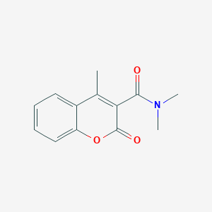 molecular formula C13H13NO3 B6627409 N,N,4-trimethyl-2-oxochromene-3-carboxamide 