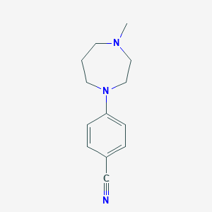 molecular formula C13H17N3 B066276 4-(4-Methyl-1,4-diazepan-1-yl)benzonitrile CAS No. 166438-80-8