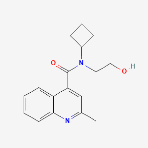 molecular formula C17H20N2O2 B6627878 N-cyclobutyl-N-(2-hydroxyethyl)-2-methylquinoline-4-carboxamide 