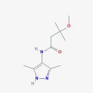 molecular formula C11H19N3O2 B6628248 N-(3,5-dimethyl-1H-pyrazol-4-yl)-3-methoxy-3-methylbutanamide 