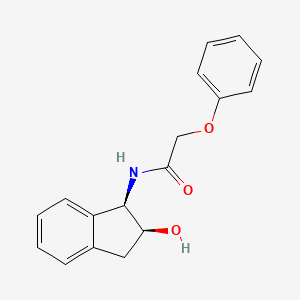 molecular formula C17H17NO3 B6628853 N-[(1R,2S)-2-hydroxy-2,3-dihydro-1H-inden-1-yl]-2-phenoxyacetamide 
