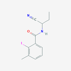 molecular formula C12H13IN2O B6628882 N-(1-cyanopropyl)-2-iodo-3-methylbenzamide 