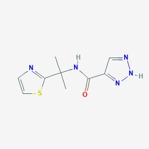 molecular formula C9H11N5OS B6628982 N-[2-(1,3-thiazol-2-yl)propan-2-yl]-2H-triazole-4-carboxamide 