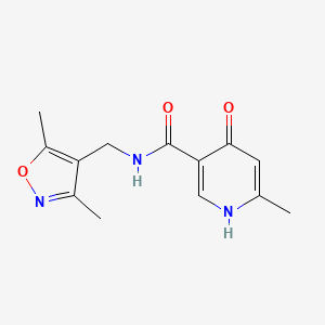 molecular formula C13H15N3O3 B6629033 N-[(3,5-dimethyl-1,2-oxazol-4-yl)methyl]-6-methyl-4-oxo-1H-pyridine-3-carboxamide 