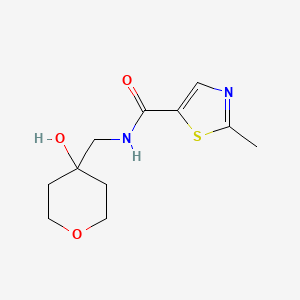 molecular formula C11H16N2O3S B6629096 N-[(4-hydroxyoxan-4-yl)methyl]-2-methyl-1,3-thiazole-5-carboxamide 