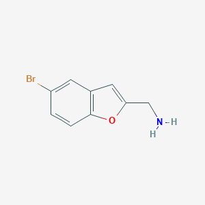 molecular formula C9H8BrNO B066291 (5-溴苯并[b]呋喃-2-基)甲胺 CAS No. 165736-51-6