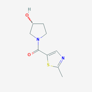 molecular formula C9H12N2O2S B6629144 [(3R)-3-hydroxypyrrolidin-1-yl]-(2-methyl-1,3-thiazol-5-yl)methanone 