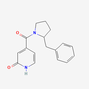 molecular formula C17H18N2O2 B6629276 4-(2-benzylpyrrolidine-1-carbonyl)-1H-pyridin-2-one 