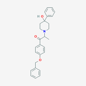 molecular formula C27H29NO3 B066295 1-(4-Benzyloxyphenyl)-2-(4-hydroxy-4-phenyl-1-piperidyl)propan-1-one CAS No. 188591-61-9