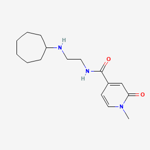molecular formula C16H25N3O2 B6629513 N-[2-(cycloheptylamino)ethyl]-1-methyl-2-oxopyridine-4-carboxamide 