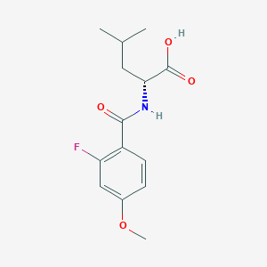 molecular formula C14H18FNO4 B6629559 (2R)-2-[(2-fluoro-4-methoxybenzoyl)amino]-4-methylpentanoic acid 