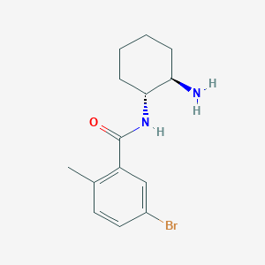 molecular formula C14H19BrN2O B6629627 N-[(1R,2R)-2-aminocyclohexyl]-5-bromo-2-methylbenzamide 