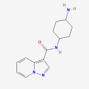 molecular formula C14H18N4O B6629642 N-(4-aminocyclohexyl)pyrazolo[1,5-a]pyridine-3-carboxamide 