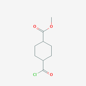 molecular formula C9H13ClO3 B066302 Methyl 4-(chlorocarbonyl)cyclohexane-1-carboxylate CAS No. 161975-35-5