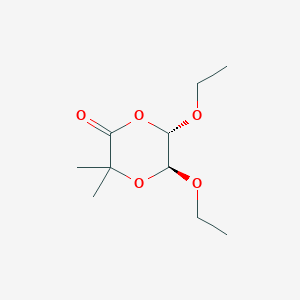 molecular formula C10H18O5 B066306 (5S,6S)-5,6-diethoxy-3,3-dimethyl-1,4-dioxan-2-one CAS No. 184761-17-9