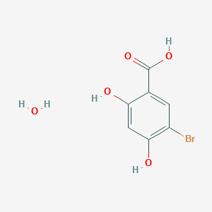 molecular formula C7H7BrO5 B066309 5-溴-2,4-二羟基苯甲酸一水合物 CAS No. 160348-98-1