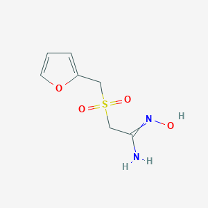 molecular formula C7H10N2O4S B066326 2-(furan-2-ylmethylsulfonyl)-N'-hydroxyethanimidamide CAS No. 175202-39-8