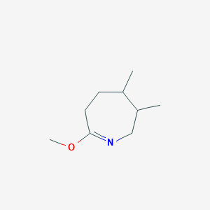 molecular formula C9H17NO B066329 7-methoxy-3,4-dimethyl-3,4,5,6-tetrahydro-2H-azepine CAS No. 165385-48-8