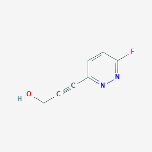 molecular formula C7H5FN2O B066337 3-(6-Fluoropyridazin-3-yl)prop-2-yn-1-ol CAS No. 162437-93-6