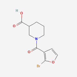 molecular formula C11H12BrNO4 B6634131 1-(2-Bromofuran-3-carbonyl)piperidine-3-carboxylic acid 