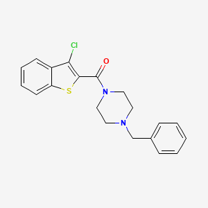 molecular formula C20H19ClN2OS B6634368 (4-BENZYLPIPERAZINO)(3-CHLORO-1-BENZOTHIOPHEN-2-YL)METHANONE 