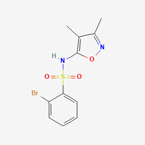 molecular formula C11H11BrN2O3S B6634567 n-(3,4-dimethyl-5-isoxazolyl)-2-bromobenzenesulfonamide 