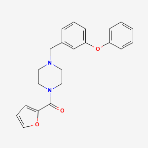 molecular formula C22H22N2O3 B6634666 2-FURYL[4-(3-PHENOXYBENZYL)PIPERAZINO]METHANONE 