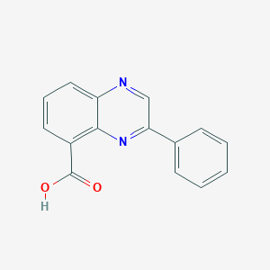 molecular formula C15H10N2O2 B066350 3-Phenylquinoxaline-5-carboxylic acid CAS No. 162135-93-5