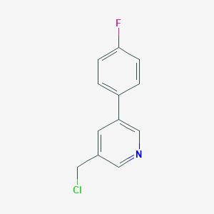 molecular formula C12H9ClFN B066363 3-(Chloromethyl)-5-(4-fluorophenyl)pyridine CAS No. 177976-33-9