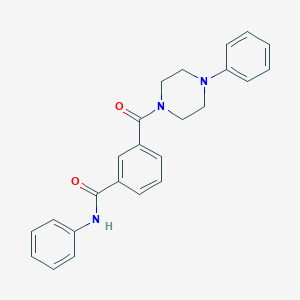 molecular formula C24H23N3O2 B6636569 N-phenyl-3-(4-phenylpiperazine-1-carbonyl)benzamide 