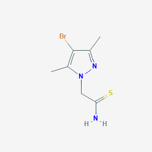 molecular formula C7H10BrN3S B066370 2-(4-bromo-3,5-dimethyl-1H-pyrazol-1-yl)ethanethioamide CAS No. 175202-68-3