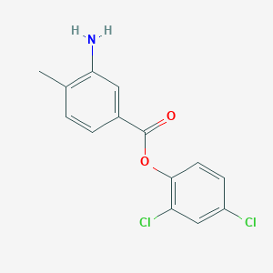 molecular formula C14H11Cl2NO2 B066371 2,4-Dichlorophenyl 3-amino-4-methylbenzoate CAS No. 169739-67-7