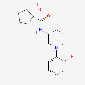 molecular formula C17H23FN2O2 B6637197 N-[1-(2-fluorophenyl)piperidin-3-yl]-1-hydroxycyclopentane-1-carboxamide 