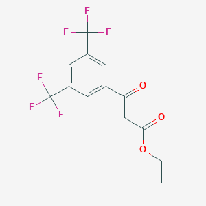 molecular formula C13H10F6O3 B066372 Ethyl 3-(3,5-bis(trifluoromethyl)phenyl)-3-oxopropanoate CAS No. 175278-02-1