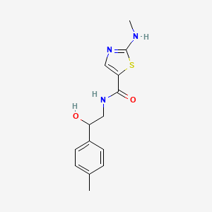 molecular formula C14H17N3O2S B6637206 N-[2-hydroxy-2-(4-methylphenyl)ethyl]-2-(methylamino)-1,3-thiazole-5-carboxamide 