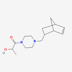molecular formula C15H24N2O2 B6637478 1-[4-(2-Bicyclo[2.2.1]hept-5-enylmethyl)piperazin-1-yl]-2-hydroxypropan-1-one 