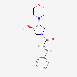 molecular formula C17H22N2O3 B6638195 (E)-1-[(3R,4R)-3-hydroxy-4-morpholin-4-ylpyrrolidin-1-yl]-3-phenylprop-2-en-1-one 