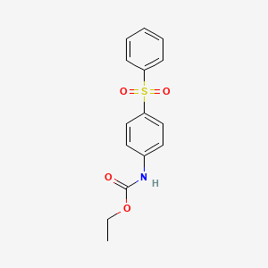 molecular formula C15H15NO4S B6638251 ethyl N-[4-(benzenesulfonyl)phenyl]carbamate 