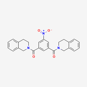 molecular formula C26H23N3O4 B6638792 2-[3-NITRO-5-(1,2,3,4-TETRAHYDROISOQUINOLINE-2-CARBONYL)BENZOYL]-1,2,3,4-TETRAHYDROISOQUINOLINE 