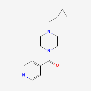 molecular formula C14H19N3O B6638960 [4-(Cyclopropylmethyl)piperazin-1-yl]-pyridin-4-ylmethanone 