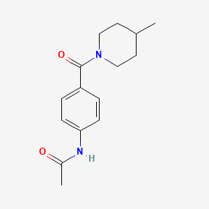 molecular formula C15H20N2O2 B6639157 N-[4-(4-methylpiperidine-1-carbonyl)phenyl]acetamide 
