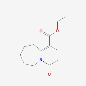 molecular formula C13H17NO3 B066392 ethyl 4-oxo-7,8,9,10-tetrahydro-6H-pyrido[1,2-a]azepine-1-carboxylate CAS No. 164366-30-7