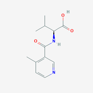 molecular formula C12H16N2O3 B6639211 (2S)-3-methyl-2-[(4-methylpyridine-3-carbonyl)amino]butanoic acid 