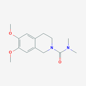 molecular formula C14H20N2O3 B6639303 6,7-dimethoxy-N,N-dimethyl-3,4-dihydro-1H-isoquinoline-2-carboxamide 