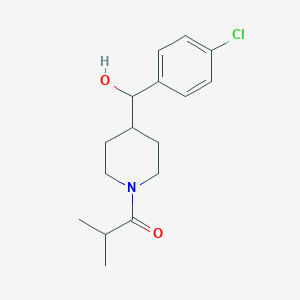 1-[4-[(4-Chlorophenyl)-hydroxymethyl]piperidin-1-yl]-2-methylpropan-1-one