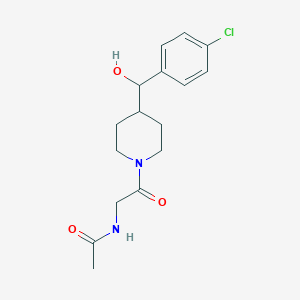 N-[2-[4-[(4-chlorophenyl)-hydroxymethyl]piperidin-1-yl]-2-oxoethyl]acetamide