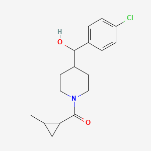 [4-[(4-Chlorophenyl)-hydroxymethyl]piperidin-1-yl]-(2-methylcyclopropyl)methanone