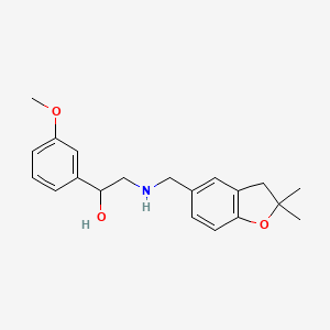 2-[(2,2-dimethyl-3H-1-benzofuran-5-yl)methylamino]-1-(3-methoxyphenyl)ethanol